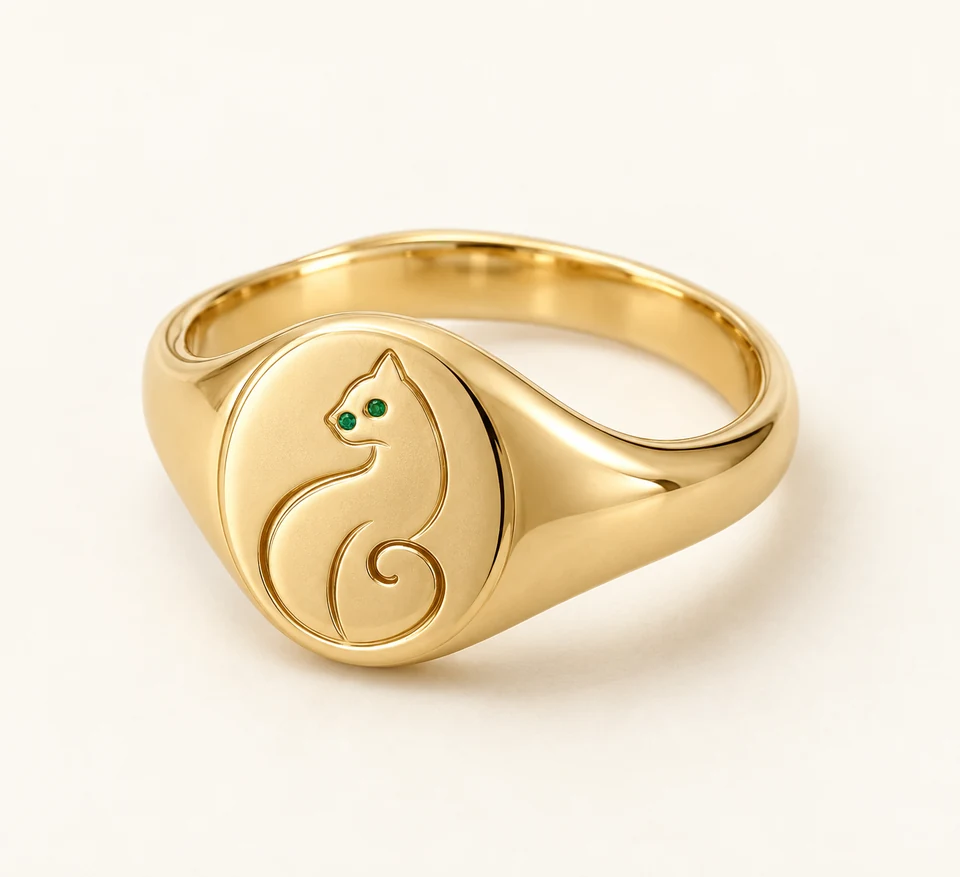 Elegancia felina, anillo