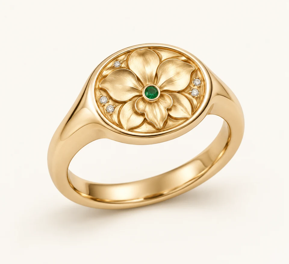 Orquídea colombiana, anillo