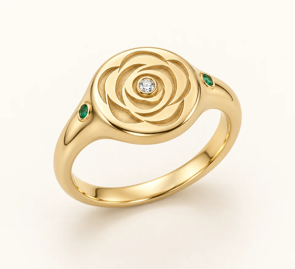 Rosa esencial, anillo