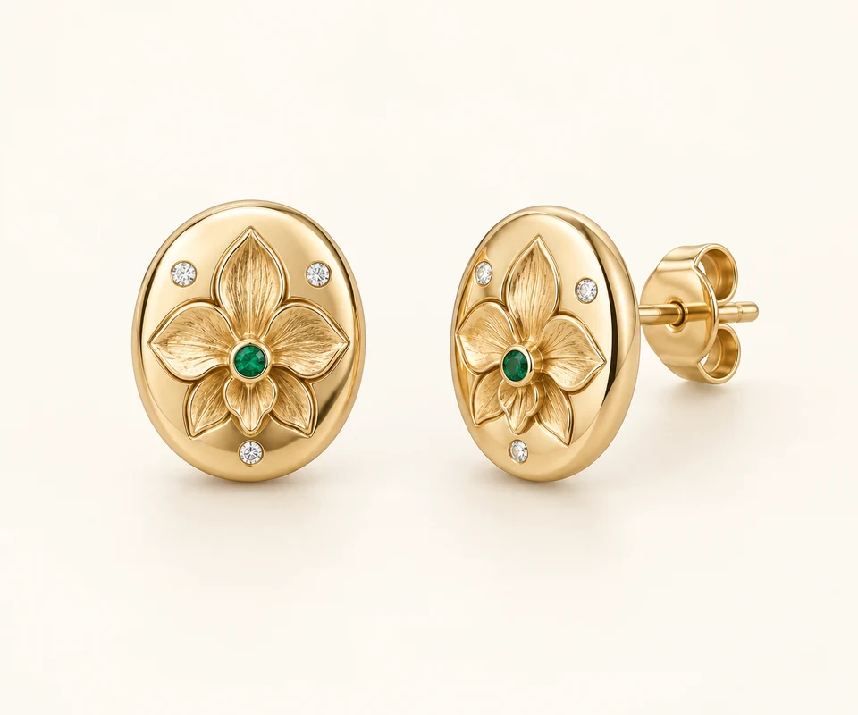 Orquídea colombiana, aretes
