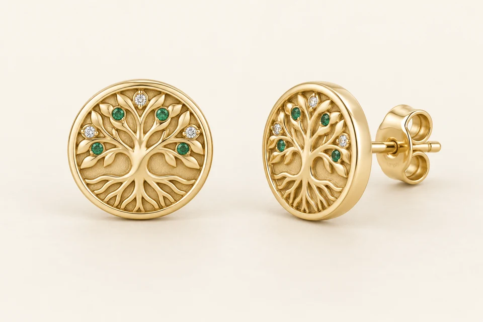 Raíces y copa, aretes