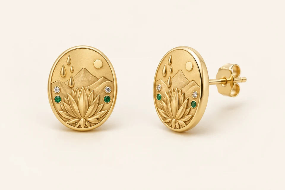 Agua de origen, aretes