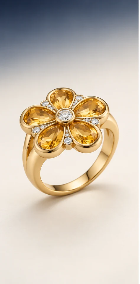 Flor del sol — anillo, anillo