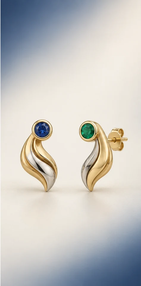 Dos mares — aretes, aretes