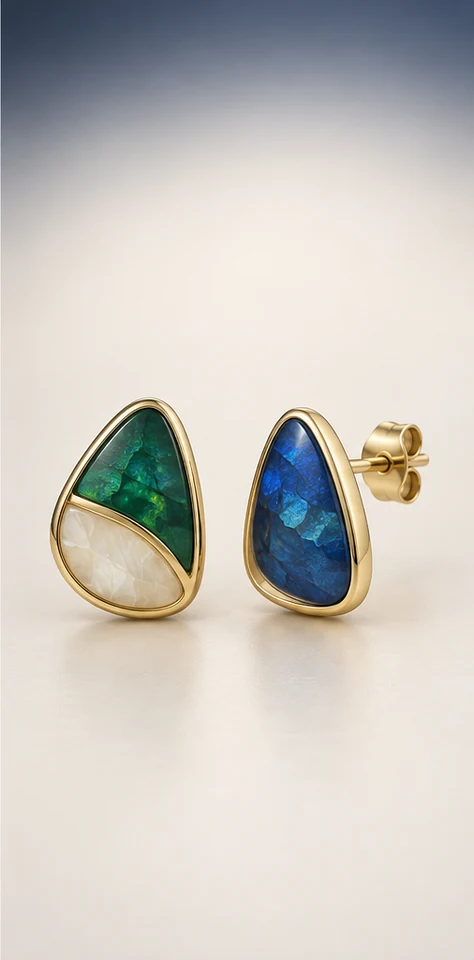 Luz de mopa-mopa — aretes, aretes