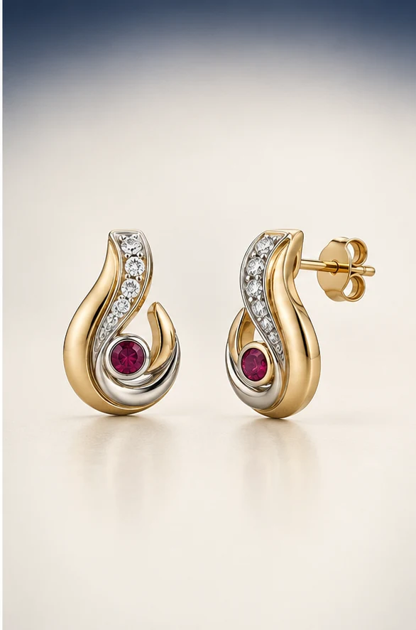 Giro de tambora — aretes, aretes