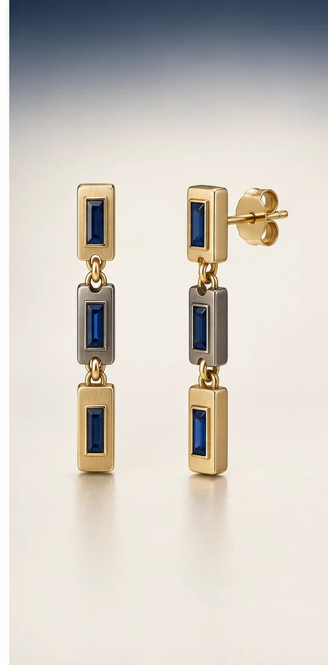 Madera y marea — aretes, aretes